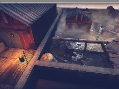 Industrial District Modular Pack Low-poly 3D model