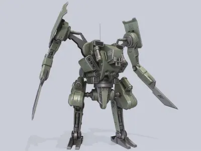 Battle Mech collection 3D Model Pack