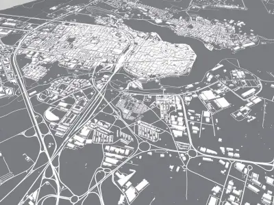 Cityscape Brindisi Italy 3D model