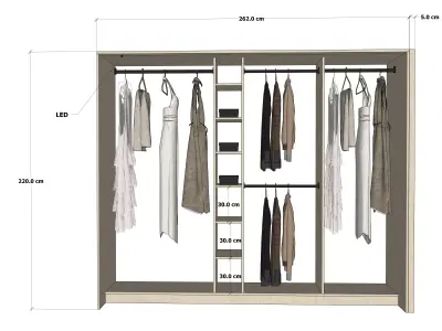 Modern Dressing Room Conceptual 3D Scene  3D model