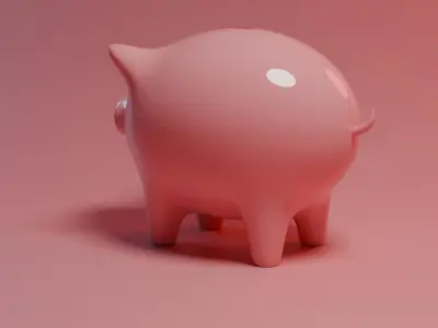 Stylized piggy bank Free 3D model