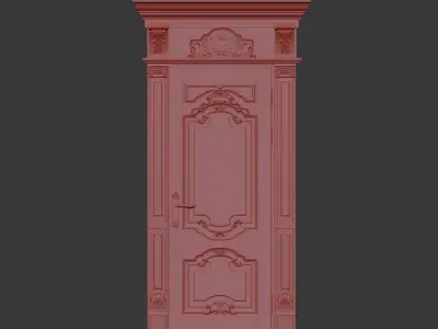 Door classic 3d model 3D model