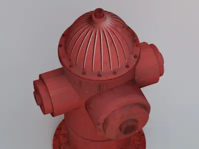 Fire Hydrant Low-poly 3D model