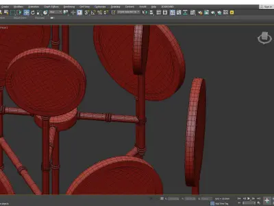 BAMBOO RING CHANDELIER Low-poly 3D model
