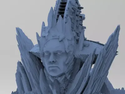 Ancient Athena Sci-Fi Mountain 6 3D model