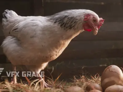 White Hen Animated VFX Grace 3D model