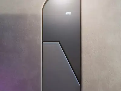 MODERN RESTAURANT-PUB DOOR LOW POLY Free low-poly 3D model