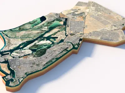 Abu Dhabi city in UAE 3D model