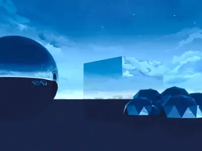 Anime sky HDRI blue sky 3D model