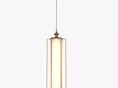 Brass Cage Palmer Pendant Light 3D model
