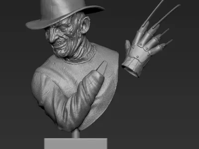 FREDDY KRUEGER BUST Free 3D print model
