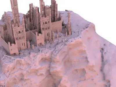 Afghan Fortress Ruin 3D model