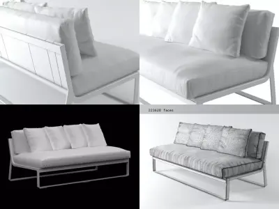 Flat sofa 3D model