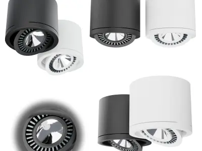 led cob downnlight Low-poly 3D model