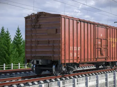  Sliding Door Ribbed Boxcar Used 