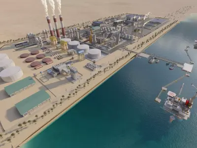 Petrochemical-Complex and Oil Gas Rig-Refinery power plant 3D model