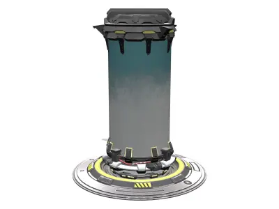 Sci-fi Capsule Low-poly 3D model