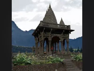 Ancient Hindu Temple 3D model