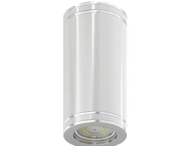 White Cylindrical Light 3D Model 3D model