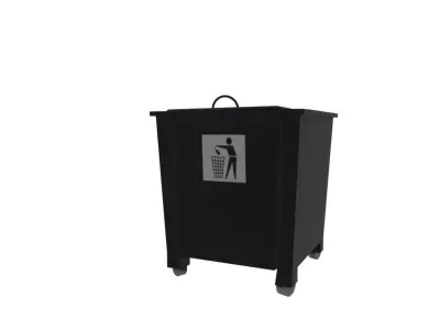 Trash can  Free low-poly 3D model