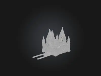Realistic Vampire Castle Model Low-poly 3D model
