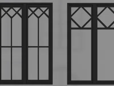 Window Collection Free low-poly 3D model