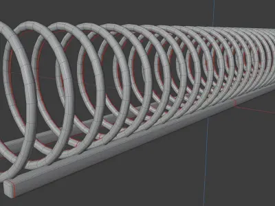 Spiral Bike Stand -2- Low-Poly Version Low-poly 3D model