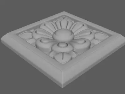 rosette flower 3D model 11