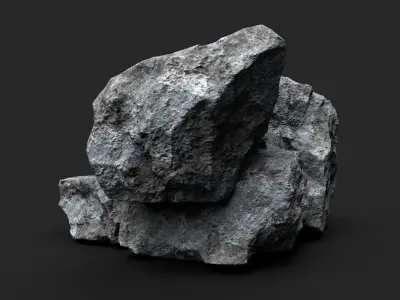 Rock 16-4 Low-poly 3D model