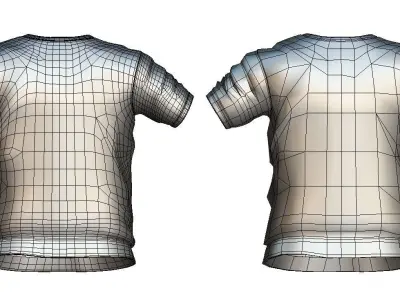 Cartoon High Poly Subdivision Maroon Sweater Low-poly 3D model