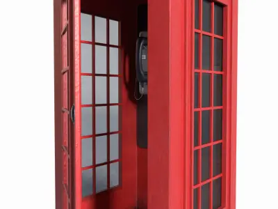 British Red Phone Box 3D model