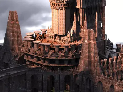 Celts Overlord Fortress Kitbash 2 3D model