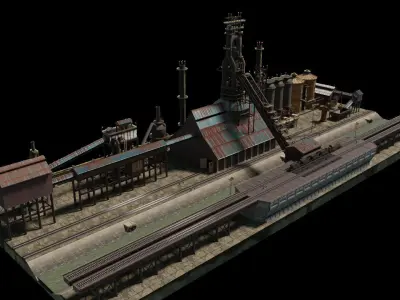 Blast furnace 3D model