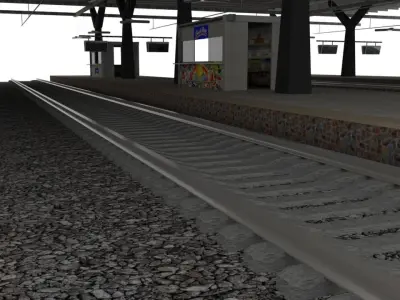 Railway Station 3D model
