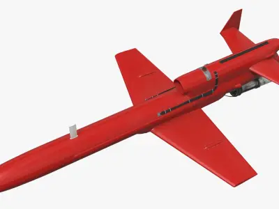  High-Speed Jet Drone with Targeting Fins Red 