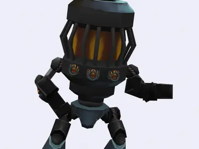 3DRT - Chibii-robot-13 Low-poly 3D model