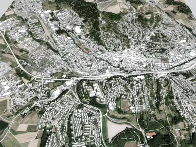 Cityscape Coburg Germany 3D model