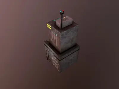 Cyberpunk City - Building 1 Low-poly 3D model