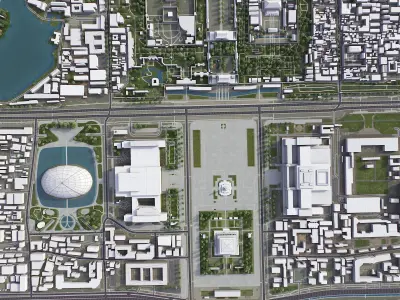 Beijing Low-poly 3D model