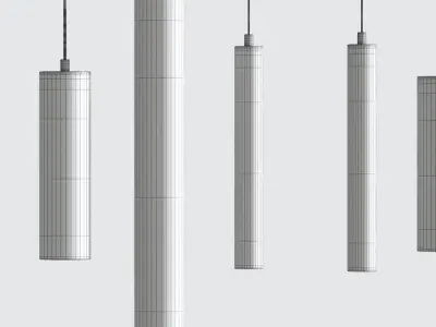 Concrete Pendant Light 3D model