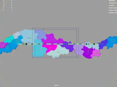 Black Sea Region  Turkey map region geography political 3D model