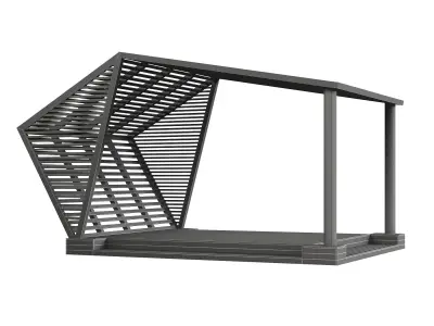 Gazebo scene outdoor 3D model