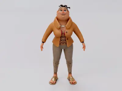 Stylized Character Low-poly 3D model