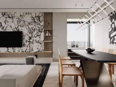 Apartment interior scenes     3D model 14