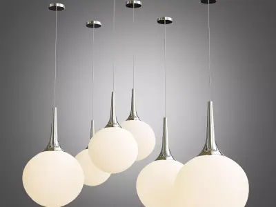 Suspension Blanche Chambre 3D model
