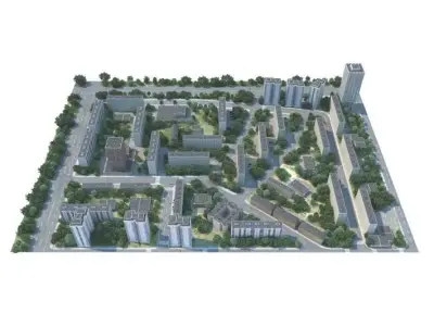 City Area Landscape 3D model