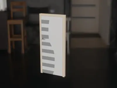 doors001 door Free low-poly 3D model