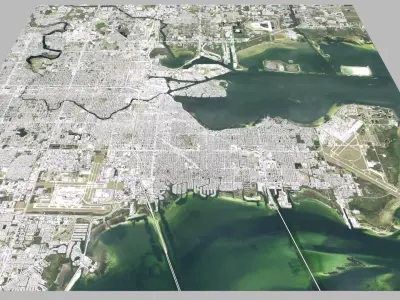 Cityscape Tampa Florida USA 3D model