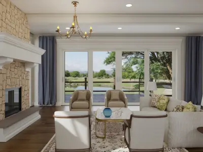 HQ Modular House With Furniture Low-poly 3D model