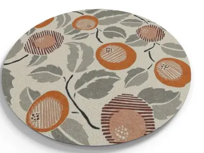 Hana Tiger Orange Rug Low-poly 3D model